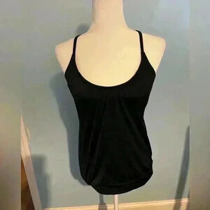 Athleta Blousy Tankini Tank/Cami Workout Top Black Size 32 D/DD